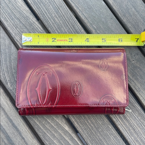 Cartier Burgundy Patent Leather Birthday Edition wallet. Like new - Picture 8 of 12